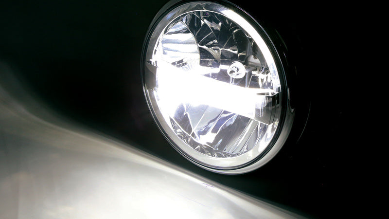 HIGHSIDER 7 Inch LED Main Head Light Frame-R1 Type4, Black, Bottom Mounting