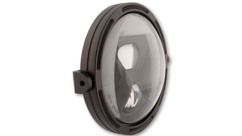HIGHSIDER 7 Inch LED Main Head Light Frame-R1 Type8, Black, Lateral Mounting