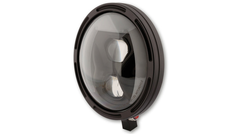 HIGHSIDER 7 Inch LED Main Head Light Frame-R1 Type8, Black, Bottom Mounting