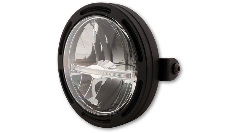 HIGHSIDER 5 3/4 Inch LED Head Light Frame-R2 Jackson, Black, Side Mounting
