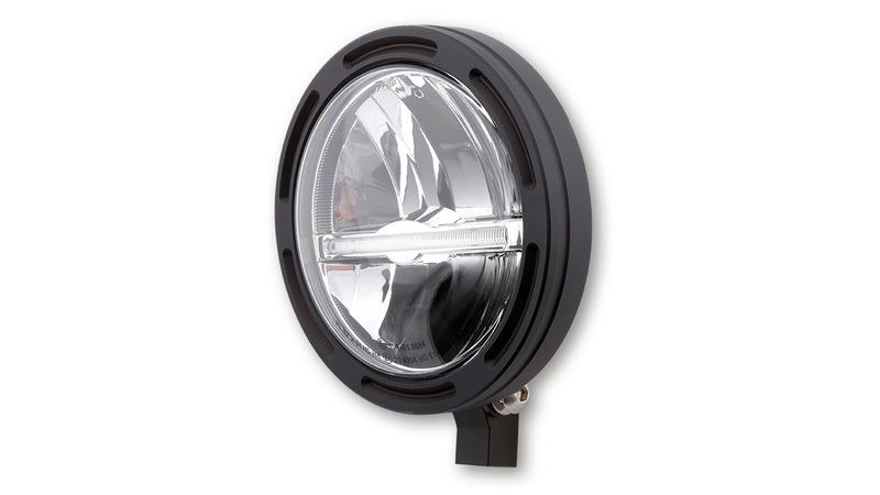 HIGHSIDER 5 3/4 Inch LED Head Light Frame-R2 Jackson, Black, Bottom Mounting