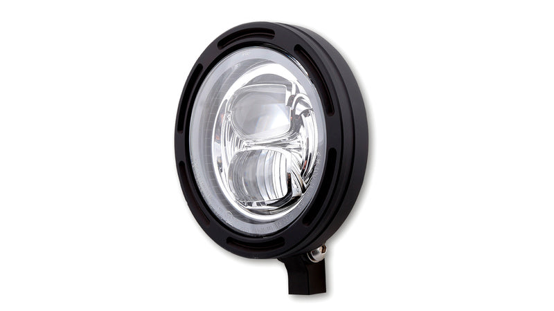 HIGHSIDER 5 3/4 Inch LED Head Light Frame-R2 Type7, Black, Bottom Mounting