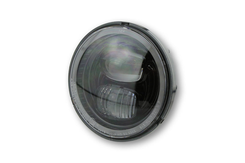 HIGHSIDER LED Main Head Light Insert Type7 With Parking Light Ring, Round, Black, 5 3/4 Inch