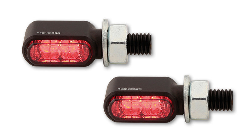 HIGHSIDER CNC LED 3in1 Tail-, Brake Light, Indicator Little Bronx, Black, Tinted.