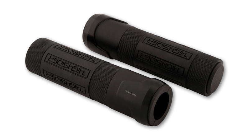 HIGHSIDER Akron Handlebar Grip Rubber, 7/8 Inch (22.2 mm), 132 mm, Black