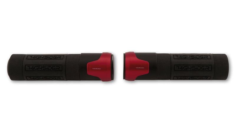 HIGHSIDER Akron Handlebar Grip Rubber, 7/8 Inch (22.2 mm), 132 mm, Red