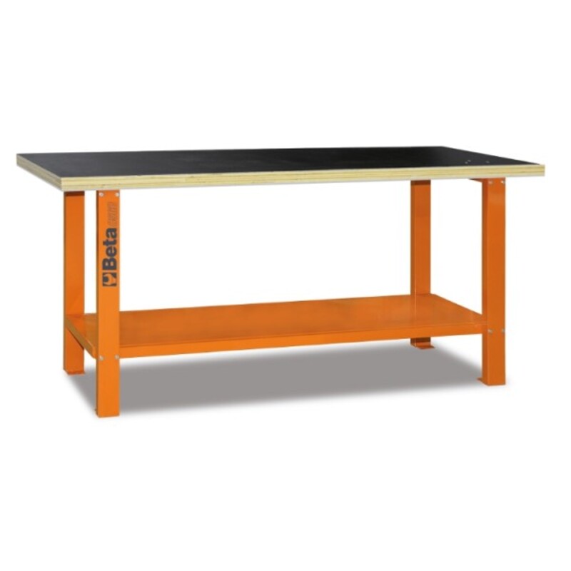 BETA  C56B Workbench with Wood Top - Orange