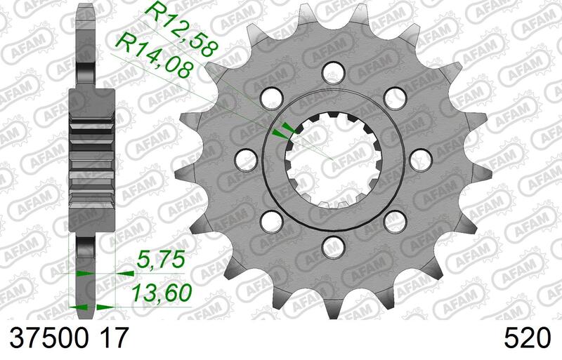 AFAM Steel Standard Front Sprocket 37500-520