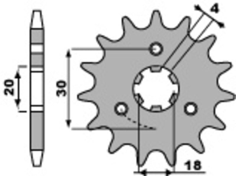 PBR Steel Standard Front Sprocket 2056 - 520 - 1108857002
