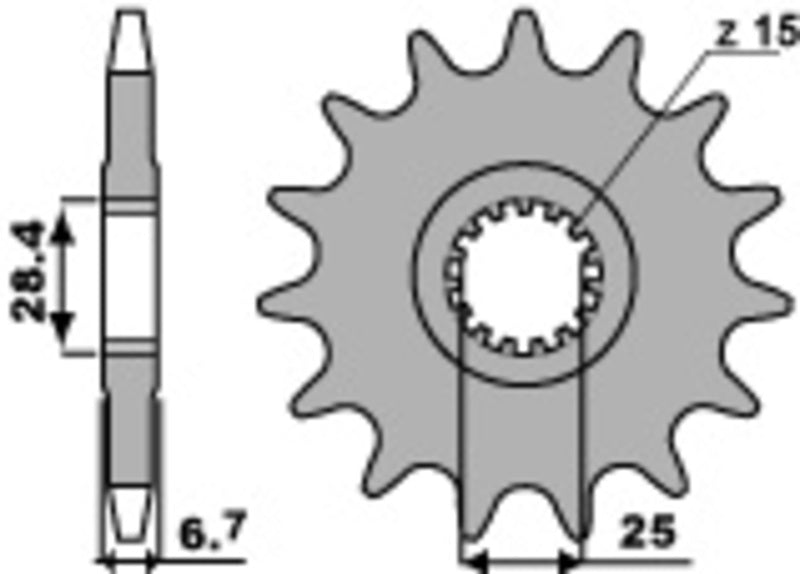 PBR Steel Standard Front Sprocket 2168 - 520 - 1108870002