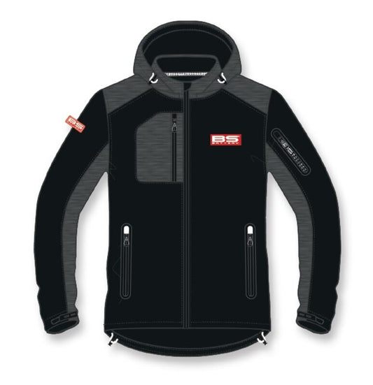 BS BATTERY BS Factory Softshell Jacket - Black/Grey Size S