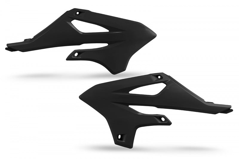 UFO Radiator Covers - Black Yamaha YZ85