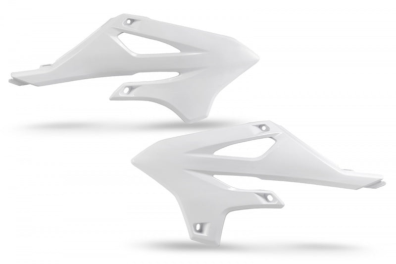 UFO Radiator Covers - White Yamaha YZ85