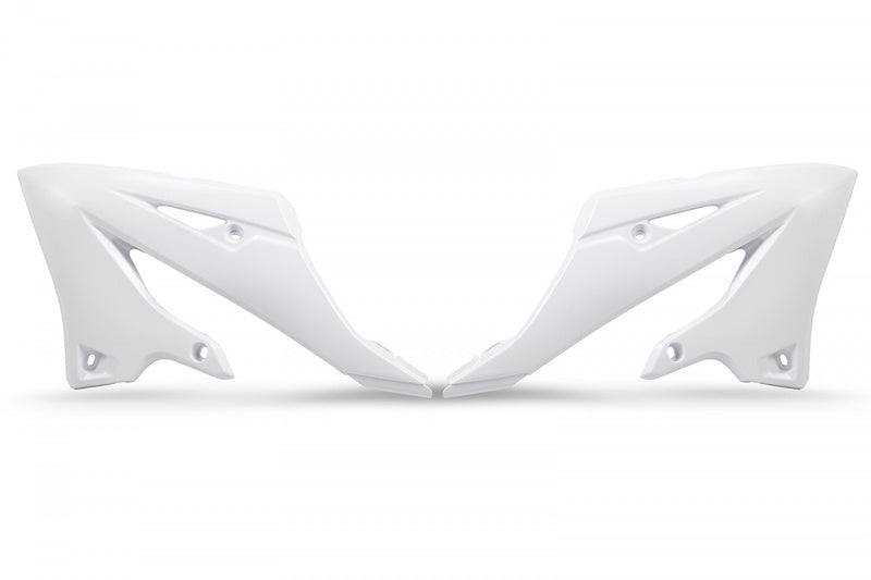 UFO Radiator Covers - White Yamaha YZ125/250
