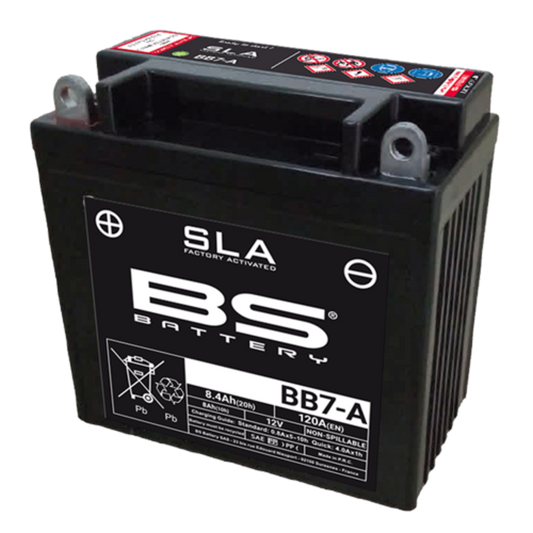 BS BATTERY Battery Conventional with Acid Pack - BB7-A