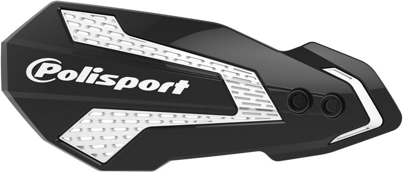 POLISPORT MX Flow Handguards Black / White - Kawasaki KX250F / 450F