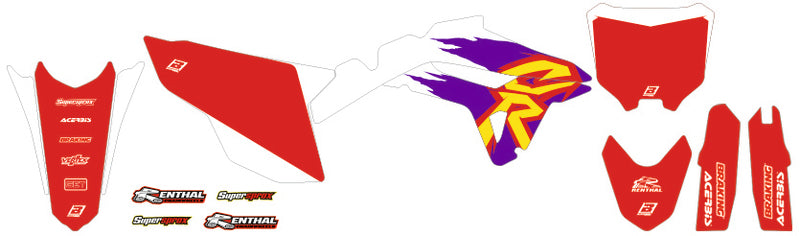 BLACKBIRD Retro Graphic Kit - Honda CRF250/450