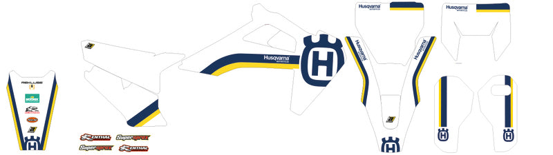 BLACKBIRD Retro Graphic Kit - Husqvarna FC/TC/TE/FE