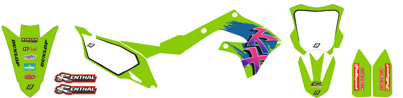 BLACKBIRD Retro Complete Graphic Kit - Kawasaki KX125/250 - 1110342