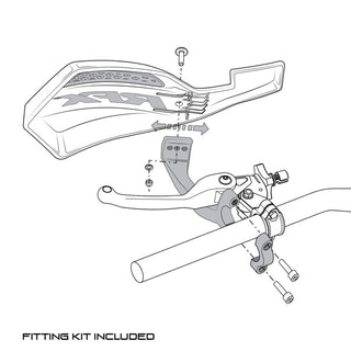 RFX 1 Series Handschutz (Blau/Weiß) inkl. Montagesatz – 1110684001