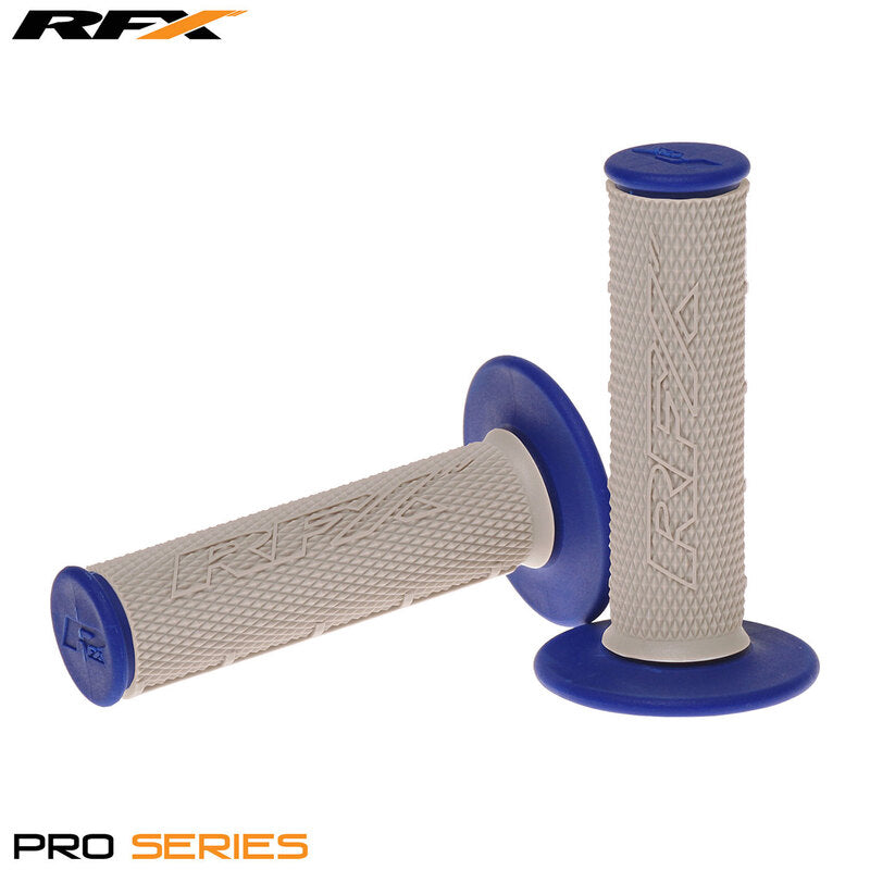 RFX Pro Series Dual Compound Grips Grey Centre (Grey/Blue) Pair