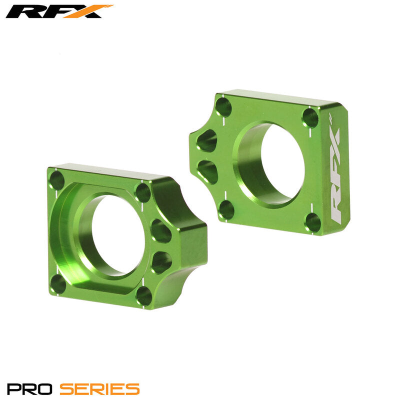 RFX Pro Rear Axle Adjuster Blocks Green