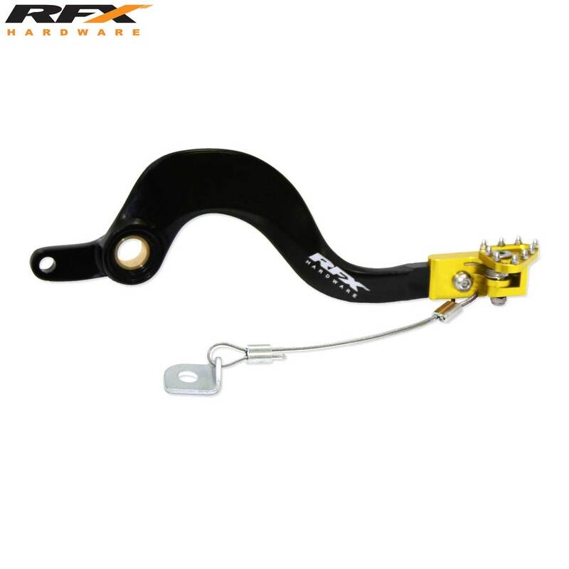RFX Pro FT Rear Brake Lever (Black/Yellow) - Suzuki RMZ250/450