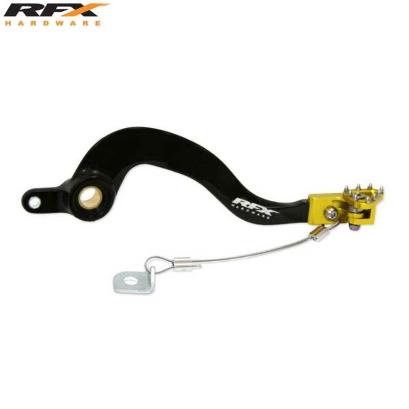 RFX Pro ST Rear Brake Lever (Black/Yellow) - Suzuki RM125