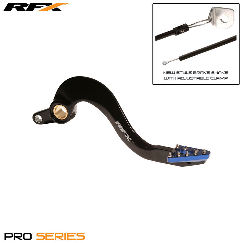 RFX Pro ST Rear Brake Lever (Hard Anodised Black/Blue) - Yamaha YZF/WRF 450