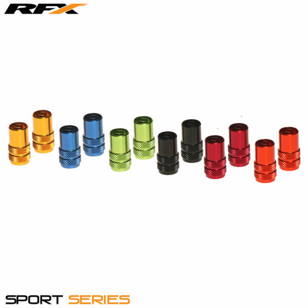 RFX Sport Valve Caps with Valve Key (Green) 2pcs