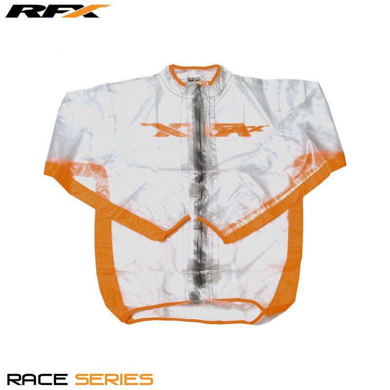 RFX Sport Wet Jacket (Clear/Orange) Size Youth Size S (6-8)