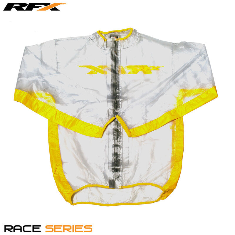 RFX Sport Wet Jacket (Clear/Yellow) Size Adult Size M
