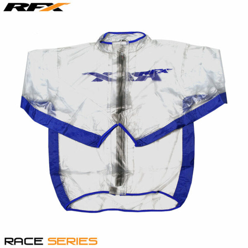 RFX Sport Wet Jacket (Clear/Blue) Size Adult Size L