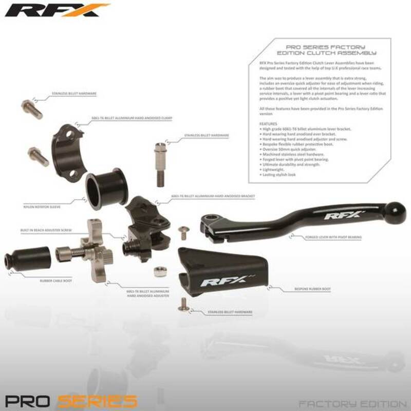 RFX Sport Cast Clutch Lever Assembly Universal 2 Stroke Long