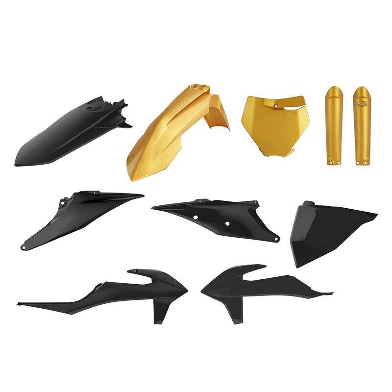 POLISPORT Metal FLow Plastic Kit Gold/Black - Beta KTM