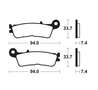 TECNIUM MX/ATV Sintered Metal Brake pads - MOA397 - 1111144