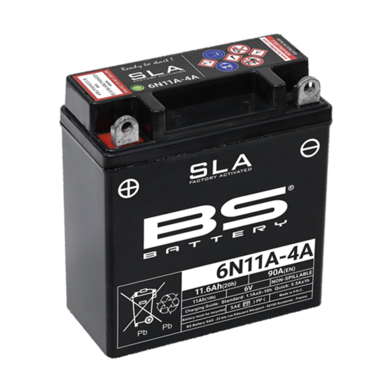 BS BATTERY SLA Battery Maintenance Free Factory Activated - 6N11A-4A
