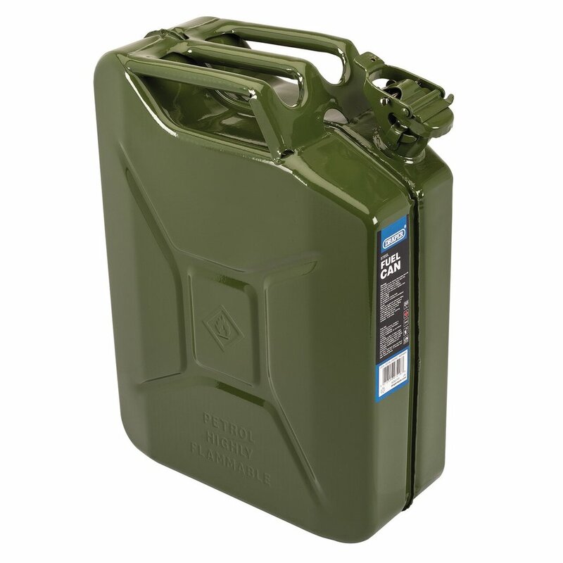 DRAPER Steel Fuel Can - Green 20L