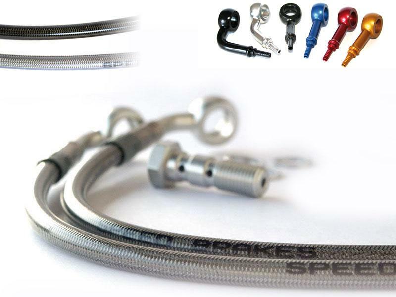 SPEEDBRAKES Aviation Brake Hose Stainless Steel/Red Banjo - 3012290