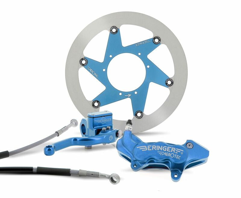 BERINGER Top Race Brake System 16'' Wheel AerotecÂ® Radial Caliper 4 Pistons Blue Yamaha YZ/YZ-F