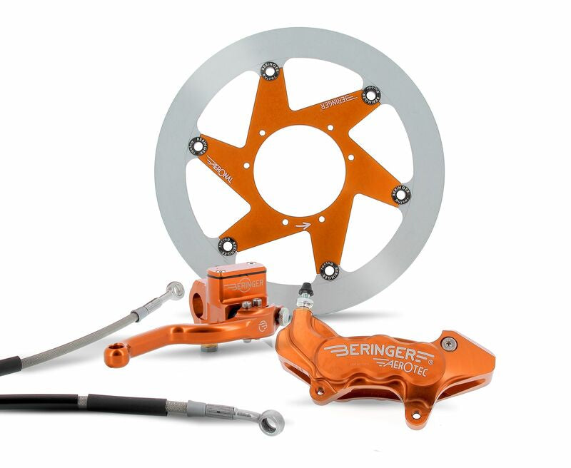 BERINGER Top Race Brake System 16.5'' Wheel AerotecÂ® Axial Caliper 6 Pistons Orange KTM