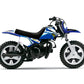 ART Plastic Kit OEM Color Blue w/ Complete Seat Black + KUTVEK Racer Graphic Kit Blue Yamaha PW50