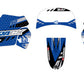 ART Plastic Kit OEM Color Blue w/ Complete Seat Black + KUTVEK Racer Graphic Kit Blue Yamaha PW50