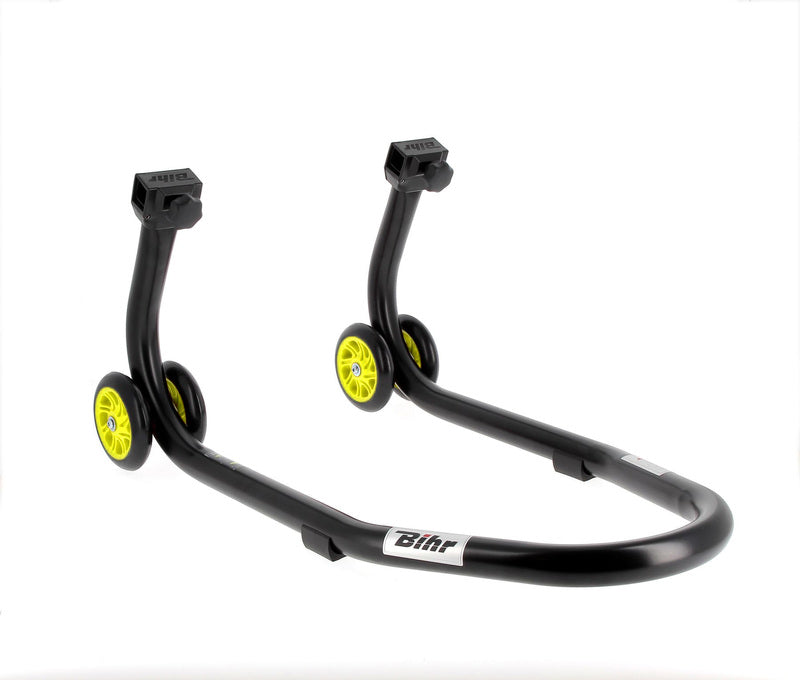 BIHR Home Track Front Stand Matt Black Yellow Wheels