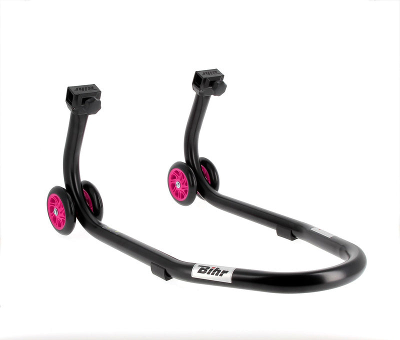 BIHR Home Track Front Stand Matt Black Pink Wheels