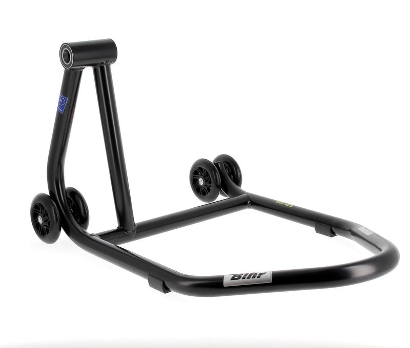 BIHR Home Track Left Single Arm Paddock Stand Matt Black Black Wheels