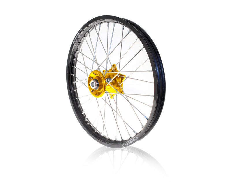 ART MX Complete Front + Rear Wheel 21x1,60/19x2,15 Black Rim/Gold Hub Suzuki