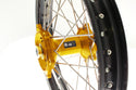 ART MX Complete Front + Rear Wheel 21x1,60/19x2,15 Black Rim/Gold Hub Suzuki