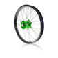 ART MX Complete Front + Rear Wheel 21x1,60/19x2,15 Black Rim/Green Hub Kawasaki - 3033488