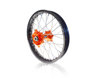 ART MX Complete Front + Rear Wheel 21x1,60/18x2,15 Black Rim/Orange Hub KTM - 3033494